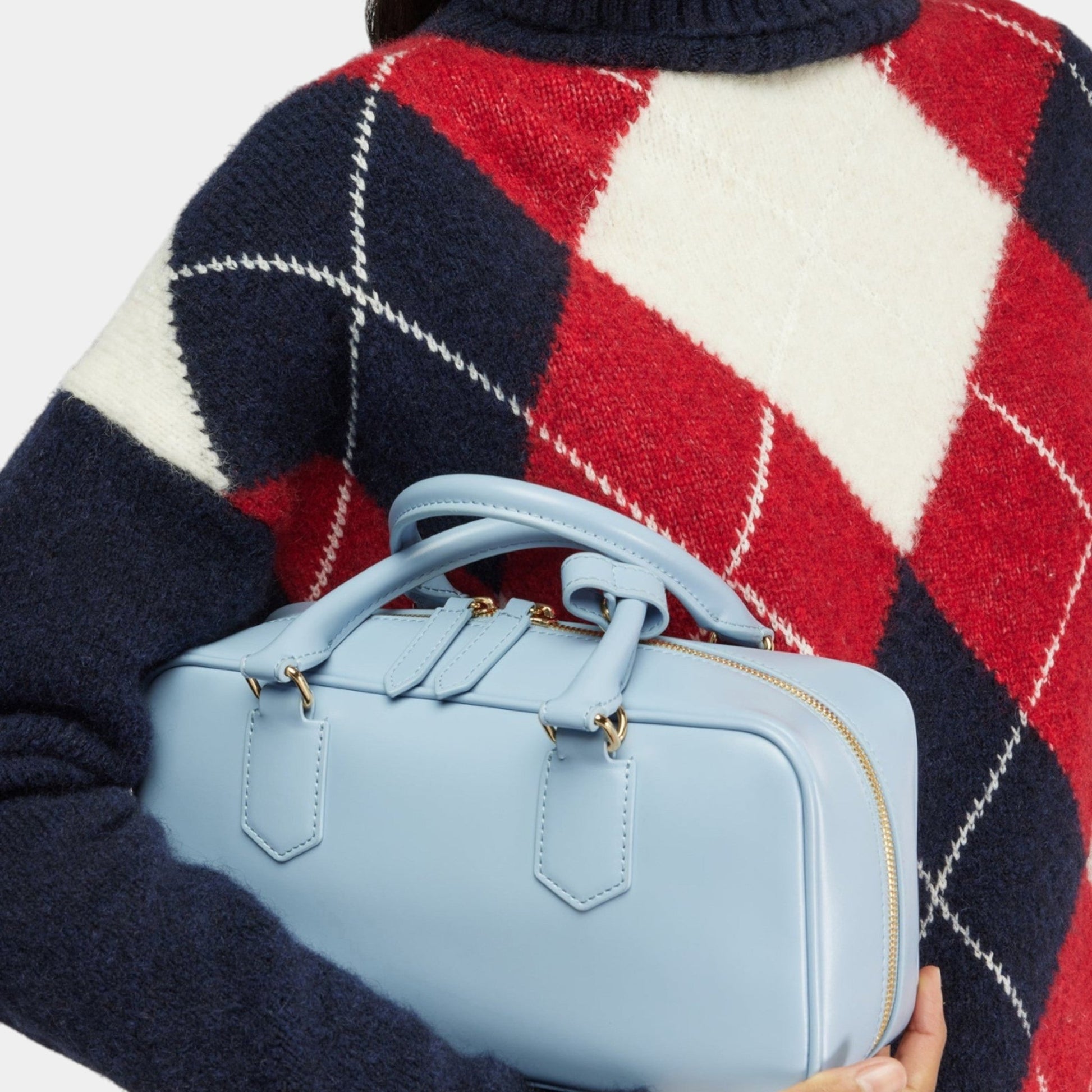 SEMICOUTURE Semicouture Dolcevita a rombi Cipriana - Blu - Hubert Humangoods