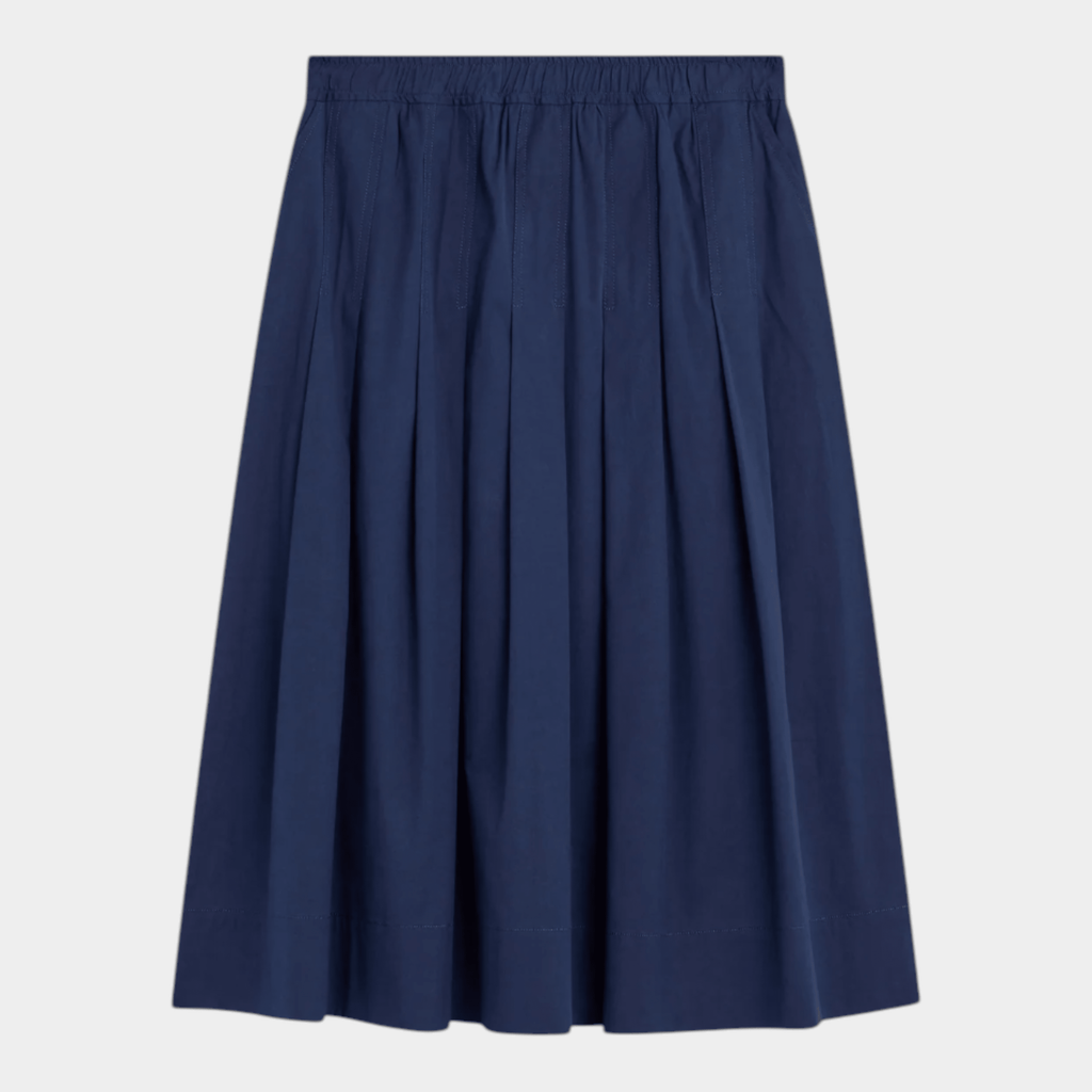SEMICOUTURE - Semicouture Gonna a pieghe Gregoria - Blu/1 - Hubert Humangoods