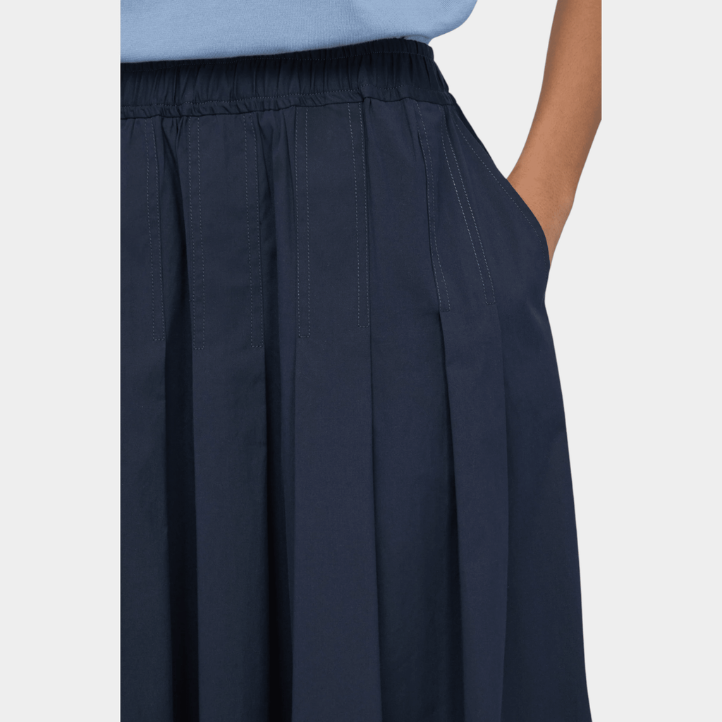 SEMICOUTURE - Semicouture Gonna a pieghe Gregoria - Blu/5 - Hubert Humangoods