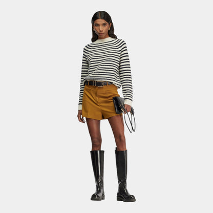 SEMICOUTURE Semicouture Maglia a righe Morgana - Ecru - Hubert Humangoods