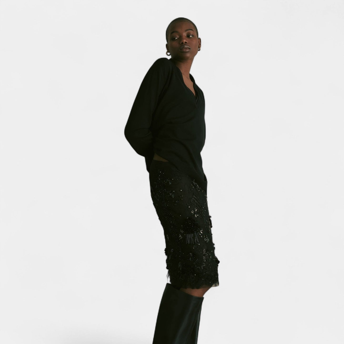 SEMICOUTURE Semicouture Maglia Leya - Nero - Hubert Humangoods