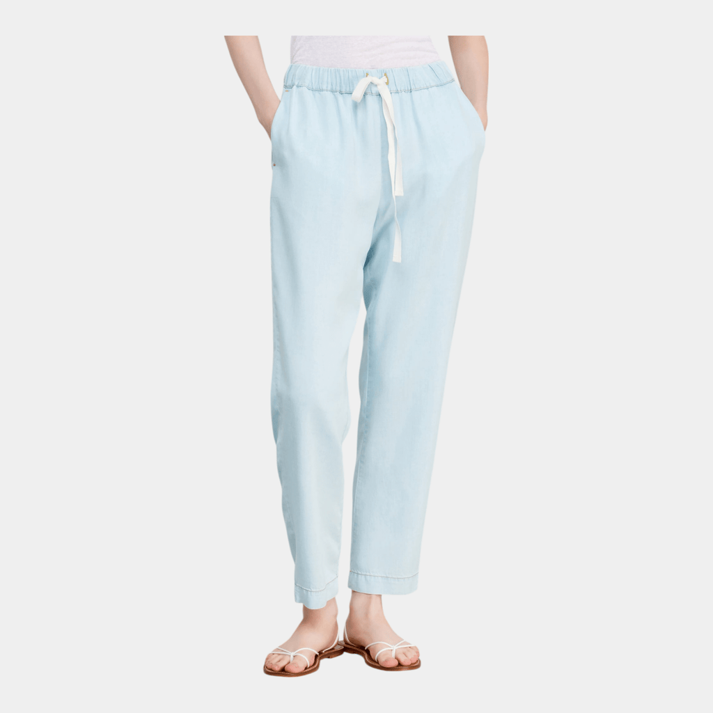 SEMICOUTURE Semicouture Pantalone Buddy in chambray - Azzurro - Hubert Humangoods