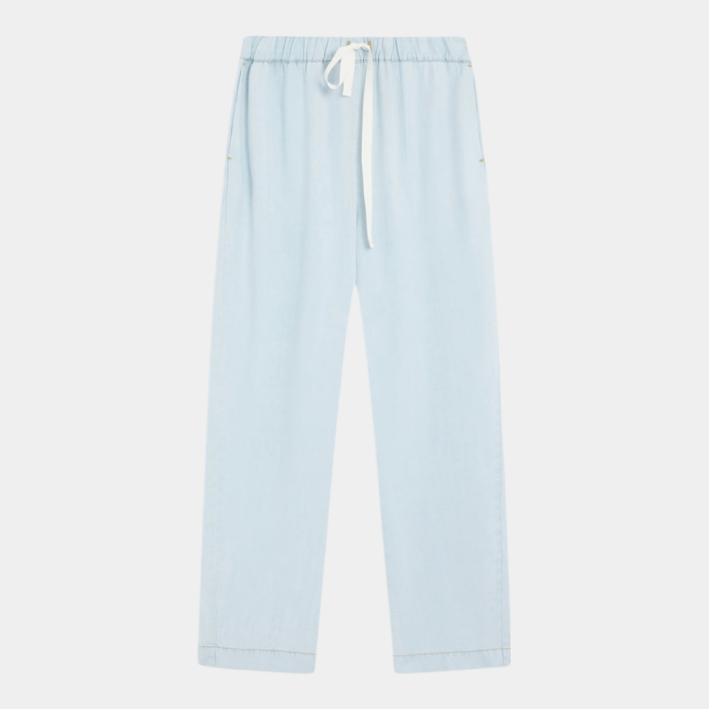 SEMICOUTURE Semicouture Pantalone Buddy in chambray - Azzurro - Hubert Humangoods