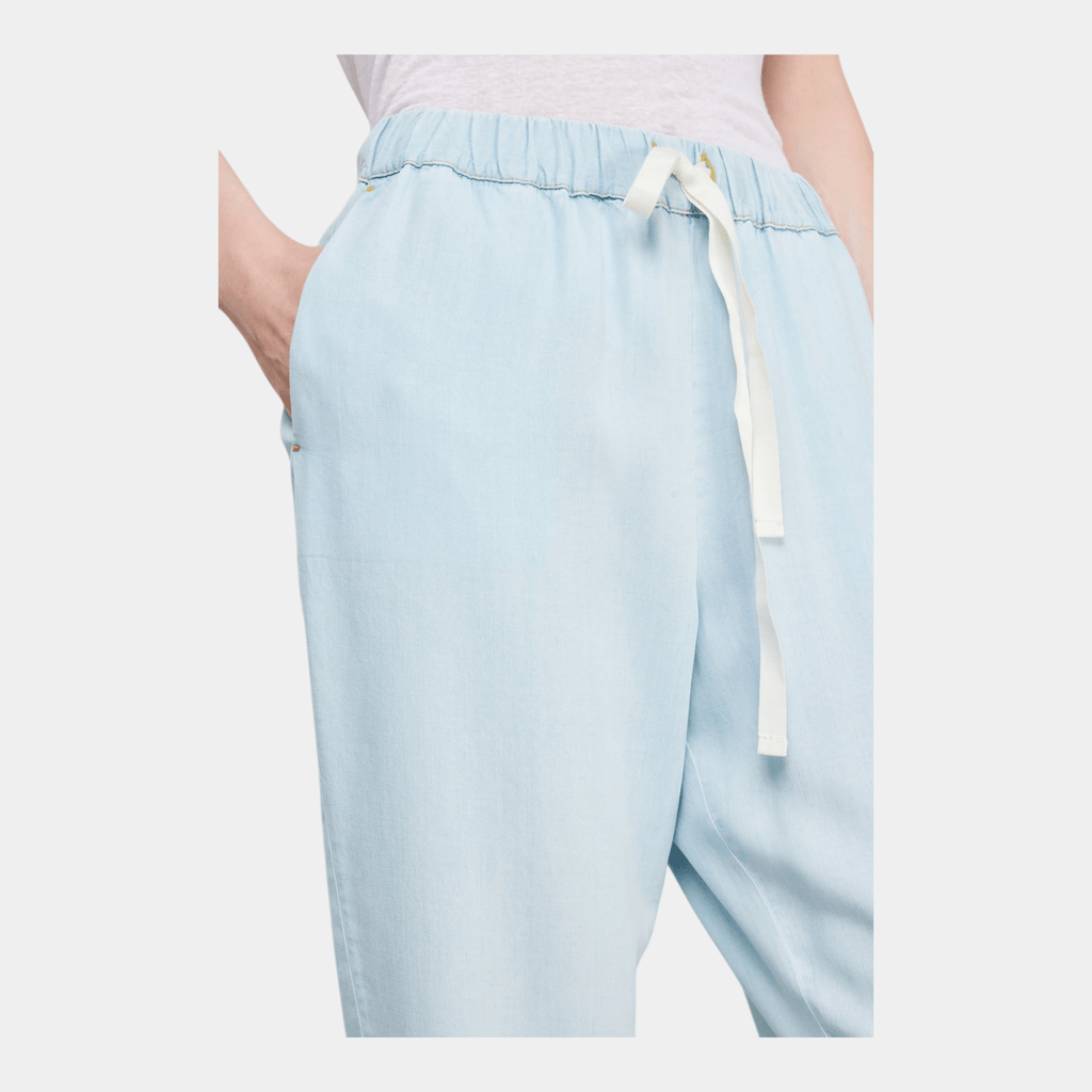 SEMICOUTURE Semicouture Pantalone Buddy in chambray - Azzurro - Hubert Humangoods