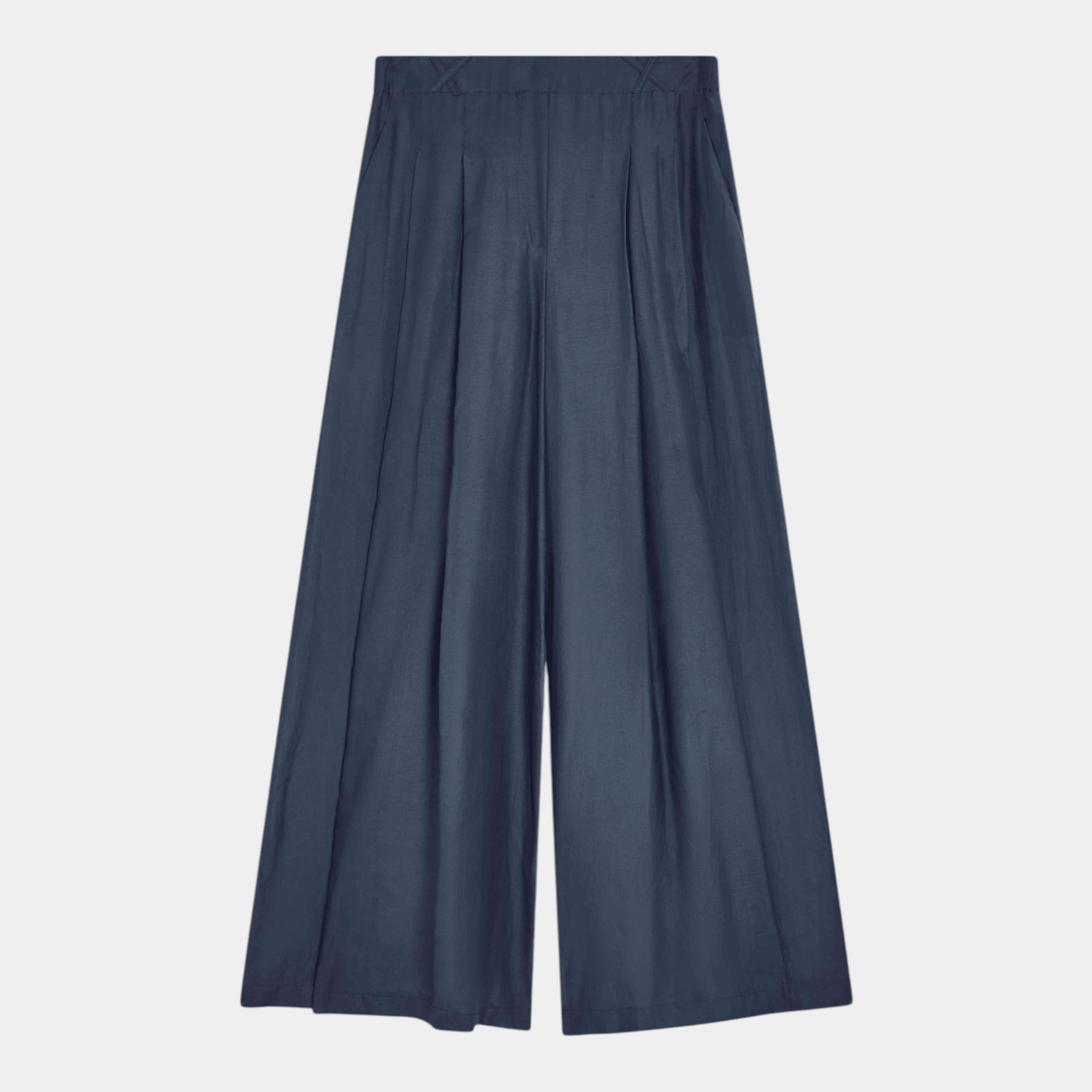 SEMICOUTURE - Semicouture Pantalone Debbie in mussola - Blu/1 - Hubert Humangoods