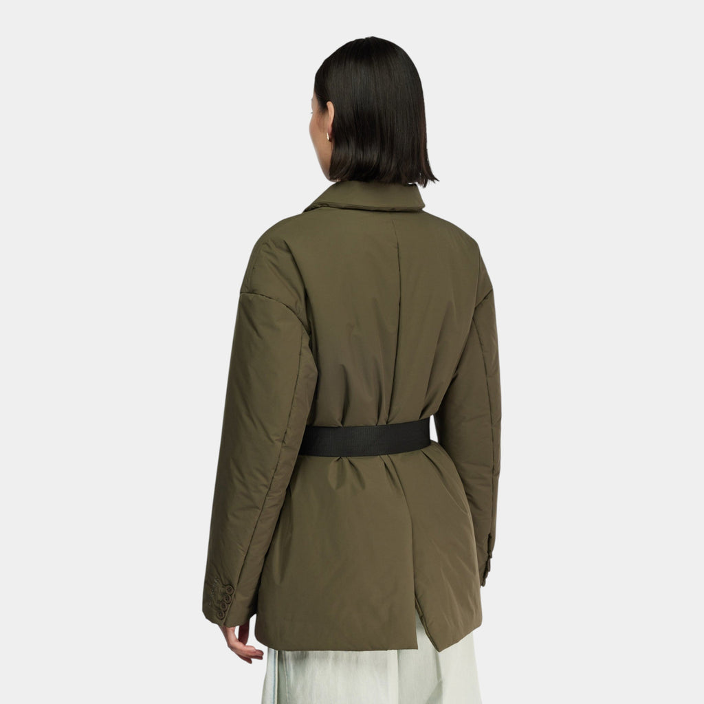SEMICOUTURE - Semicouture Piumino Alisse con cintura - Verde/3 - Hubert Humangoods