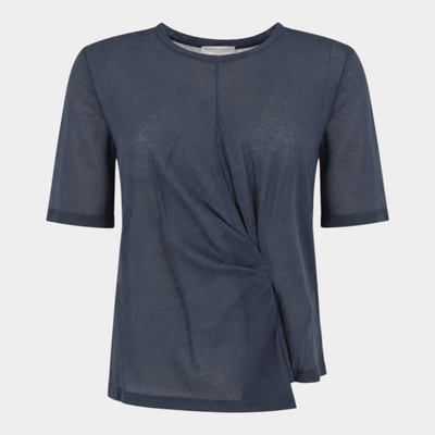Semicouture Tee Shirt Ophelia in mussola - Blu