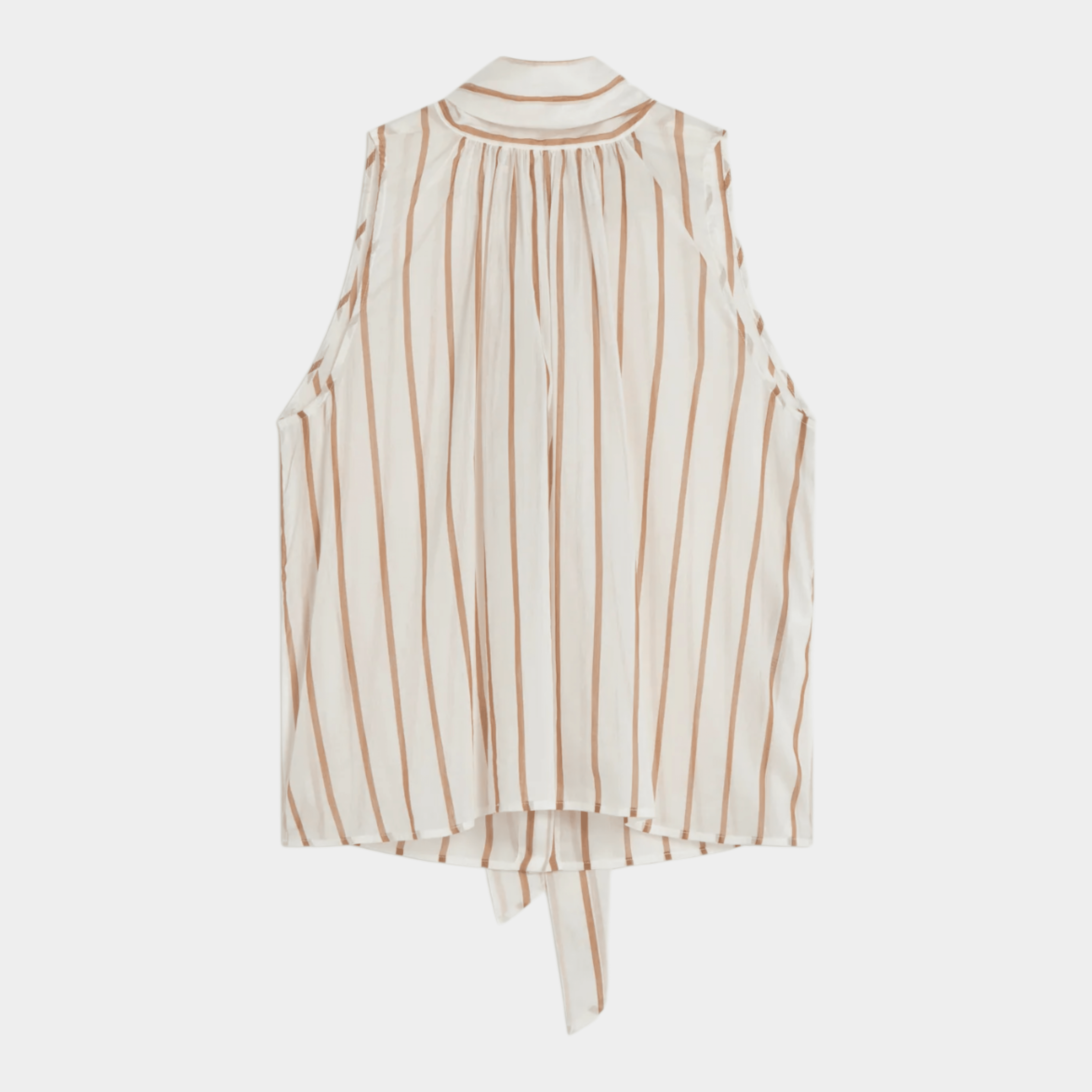 SEMICOUTURE - Semicouture Top a righe Jana - Bianco/Marrone/1 - Hubert Humangoods