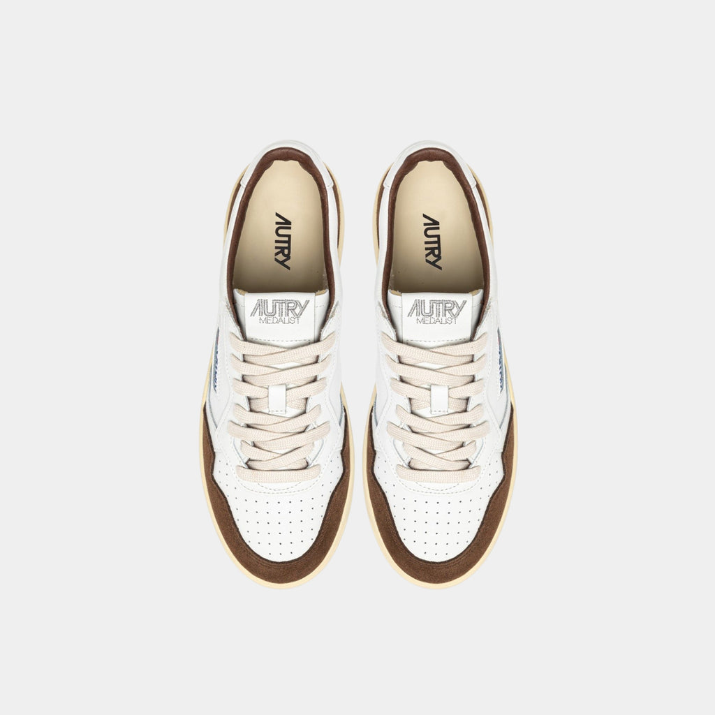 Autry Sneakers Medalist in pelle e suede - Bianco/Marrone