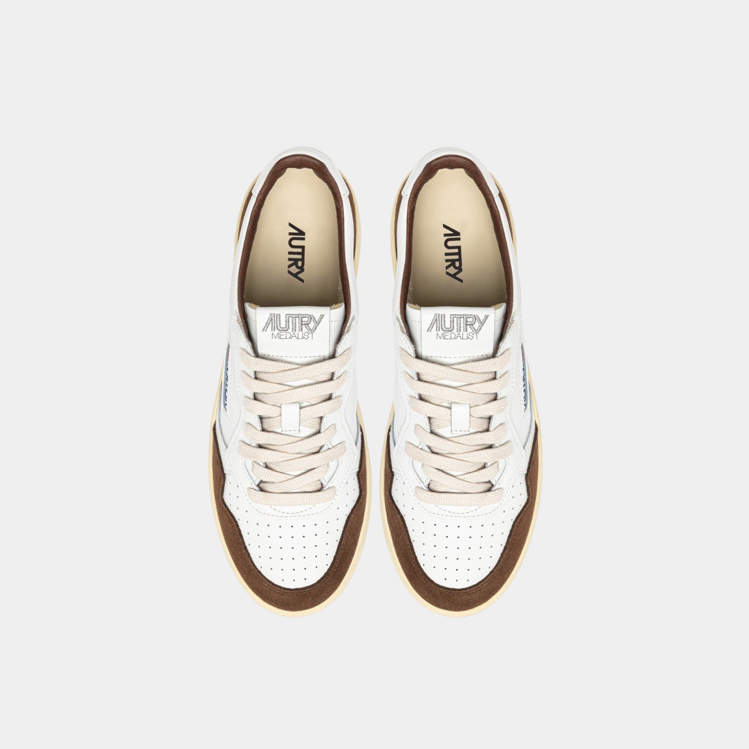 Autry Sneakers Medalist in pelle e suede - Bianco/Marrone
