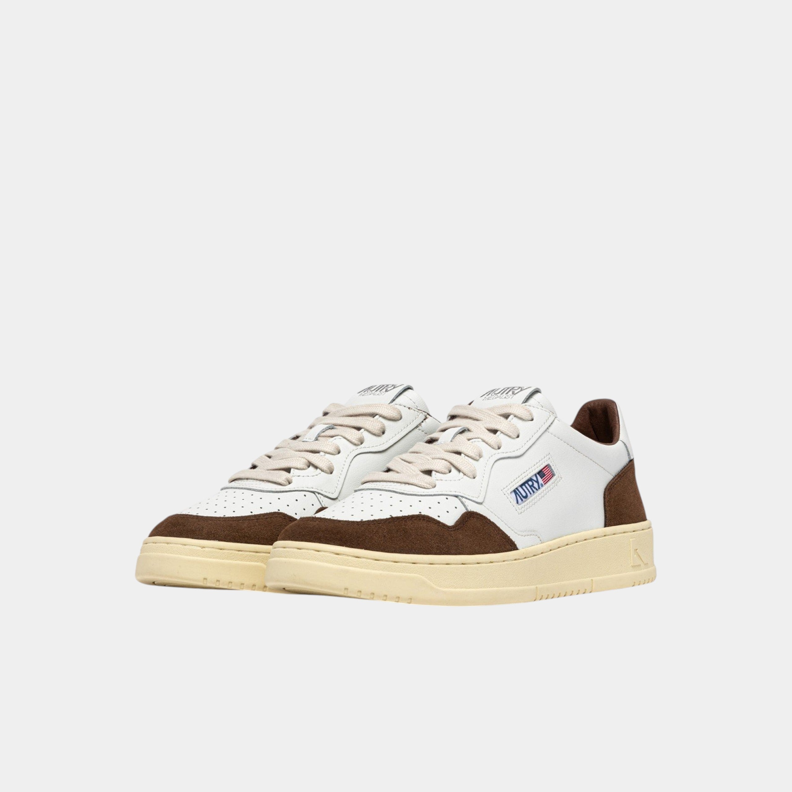 Autry Sneakers Medalist in pelle e suede - Bianco/Marrone