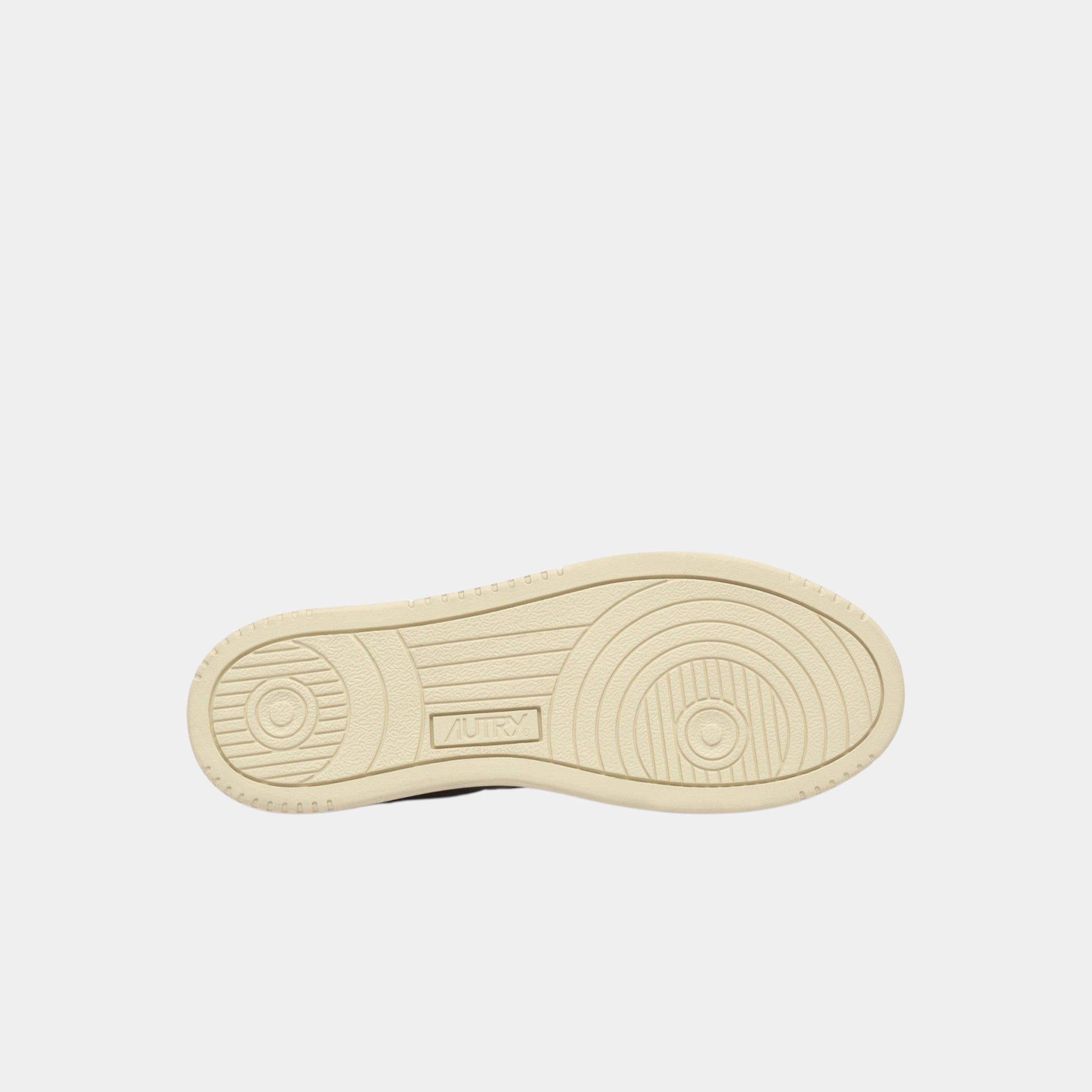 Autry Sneakers Medalist in pelle e sude con Lettering - Bianco/Nero