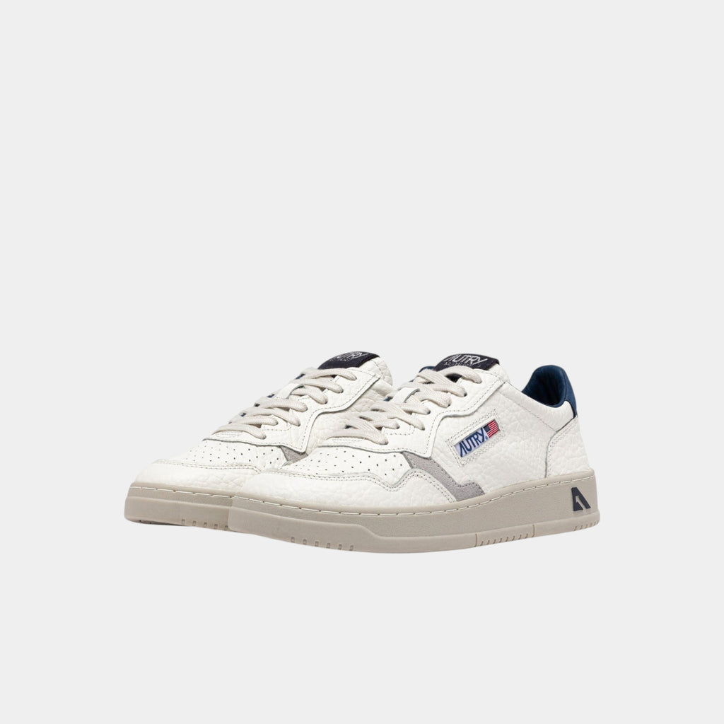 Autry Sneakers Medalist in pelle - Bianco/Blu grigio