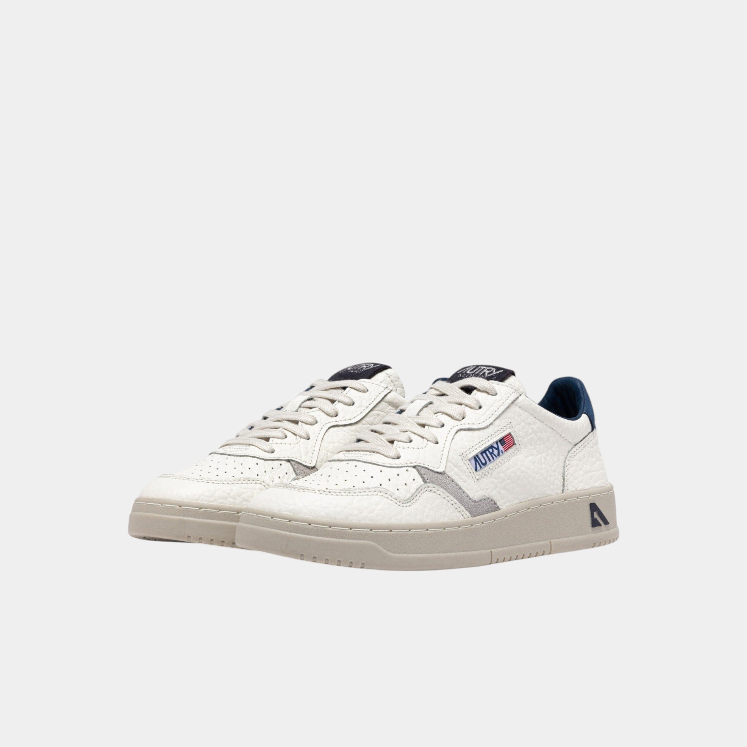 Autry Sneakers Medalist in pelle - Bianco/Blu grigio