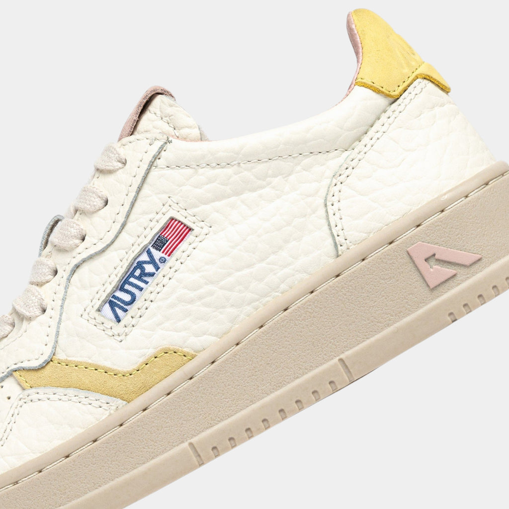 Autry Sneakers Medalist in pelle - Giallo/Rosa