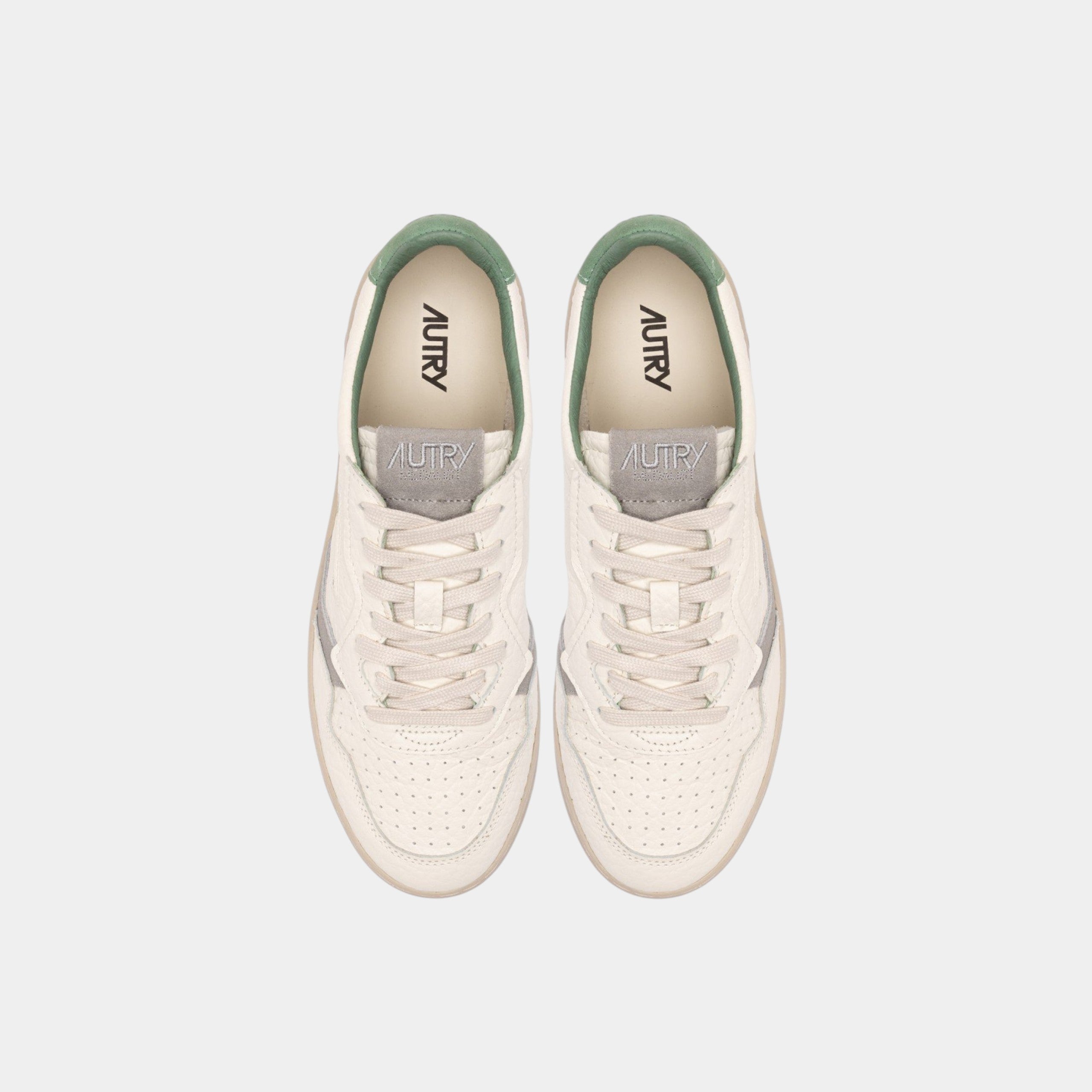 Autry Sneakers Medalist in pelle - Grigio/verde
