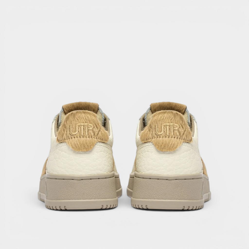 Autry Sneakers Medalist in pelle ensign e cavallino - Sabbia