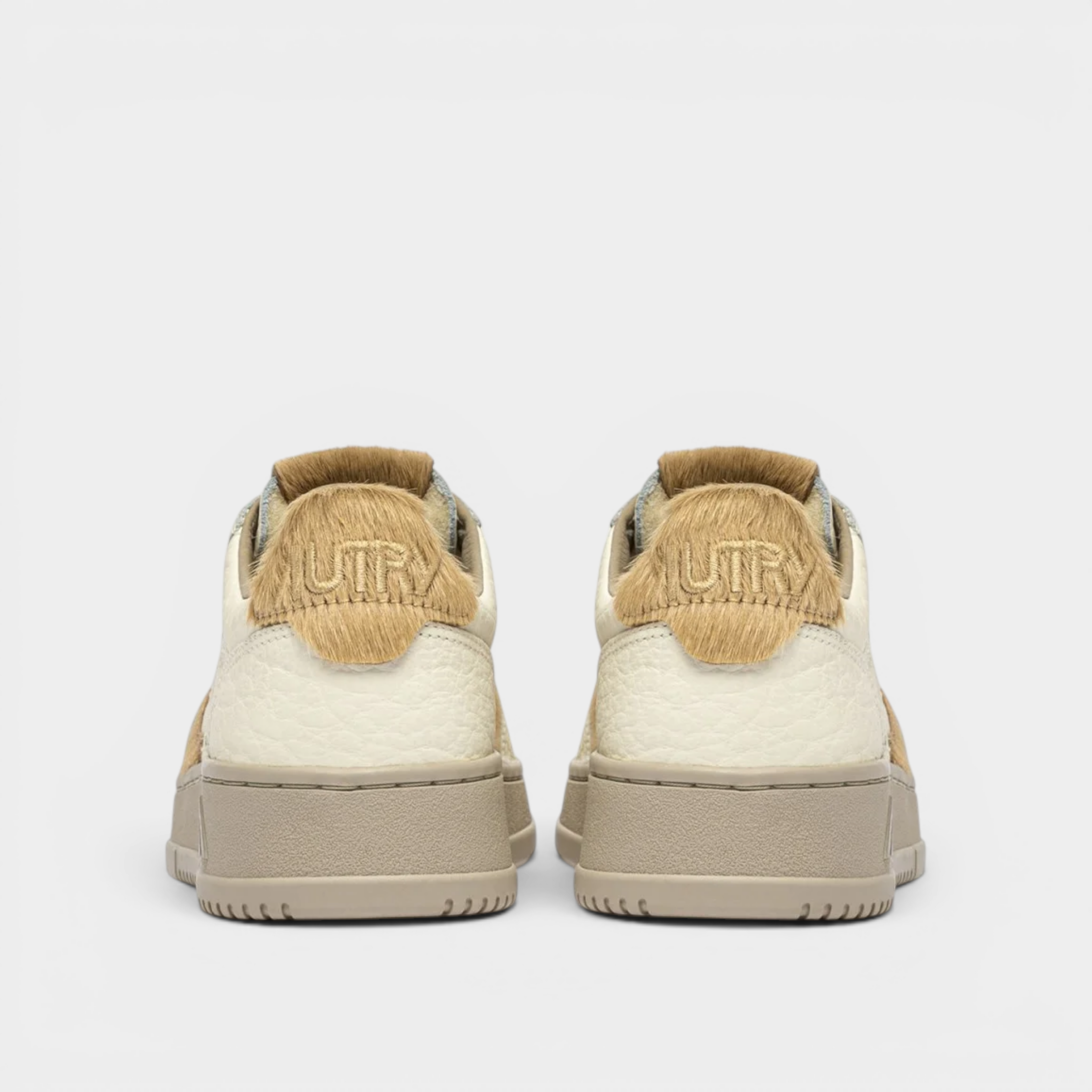 Autry Sneakers Medalist in pelle ensign e cavallino - Sabbia