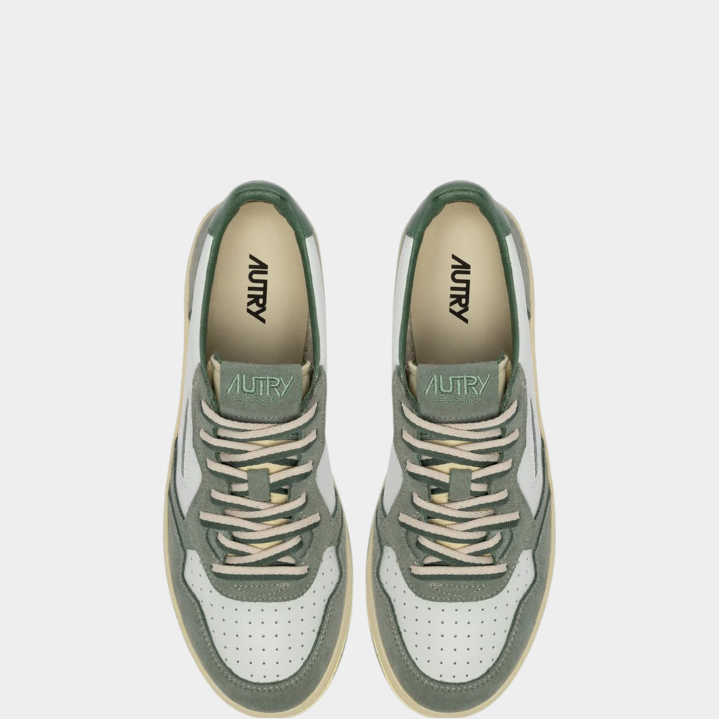 Autry Sneakers Medalist in pelle e suede - Grigio/Verde
