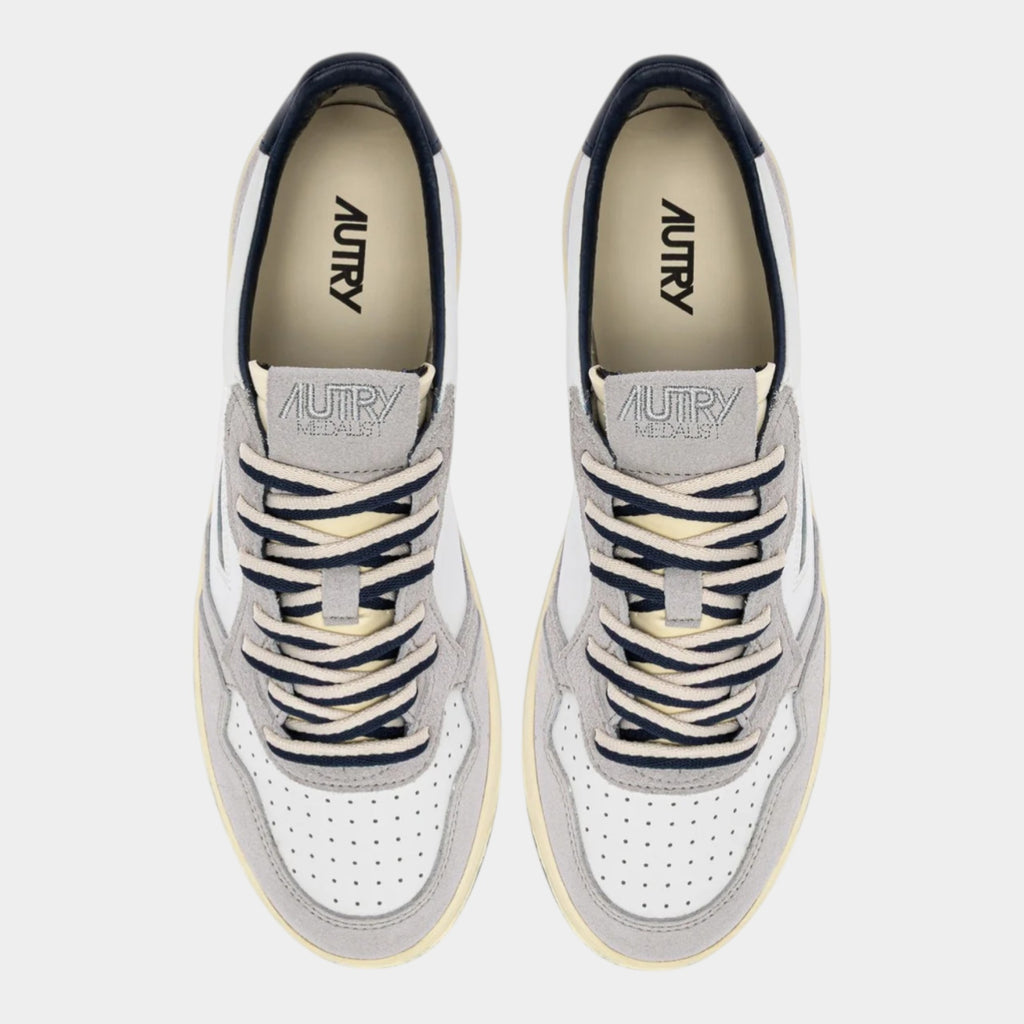 Autry Sneakers Medalist in pelle e suede - Grigio/Blu