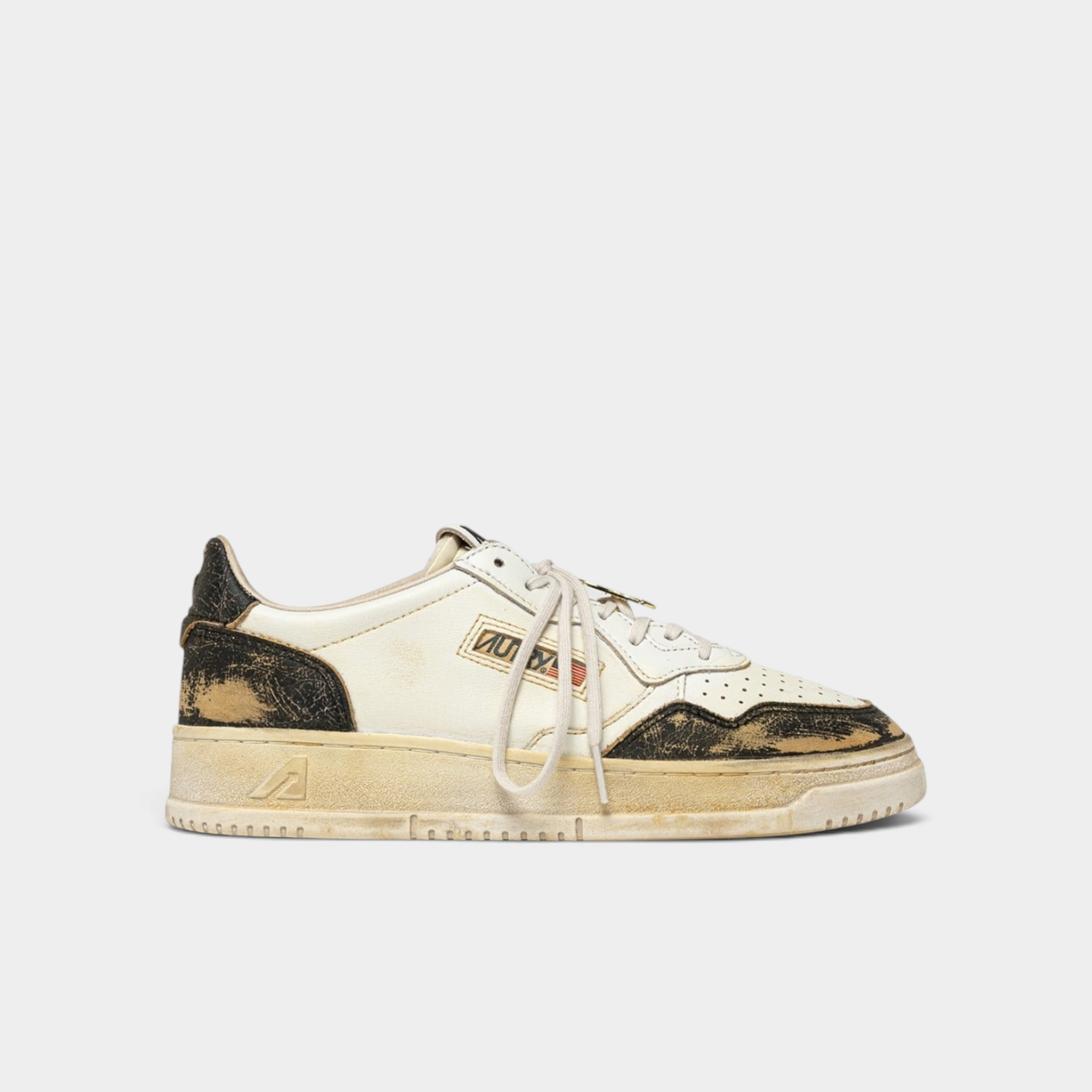 Autry Sneakers Medalist SuperVintage in pelle bicolor - Bianco e Nero