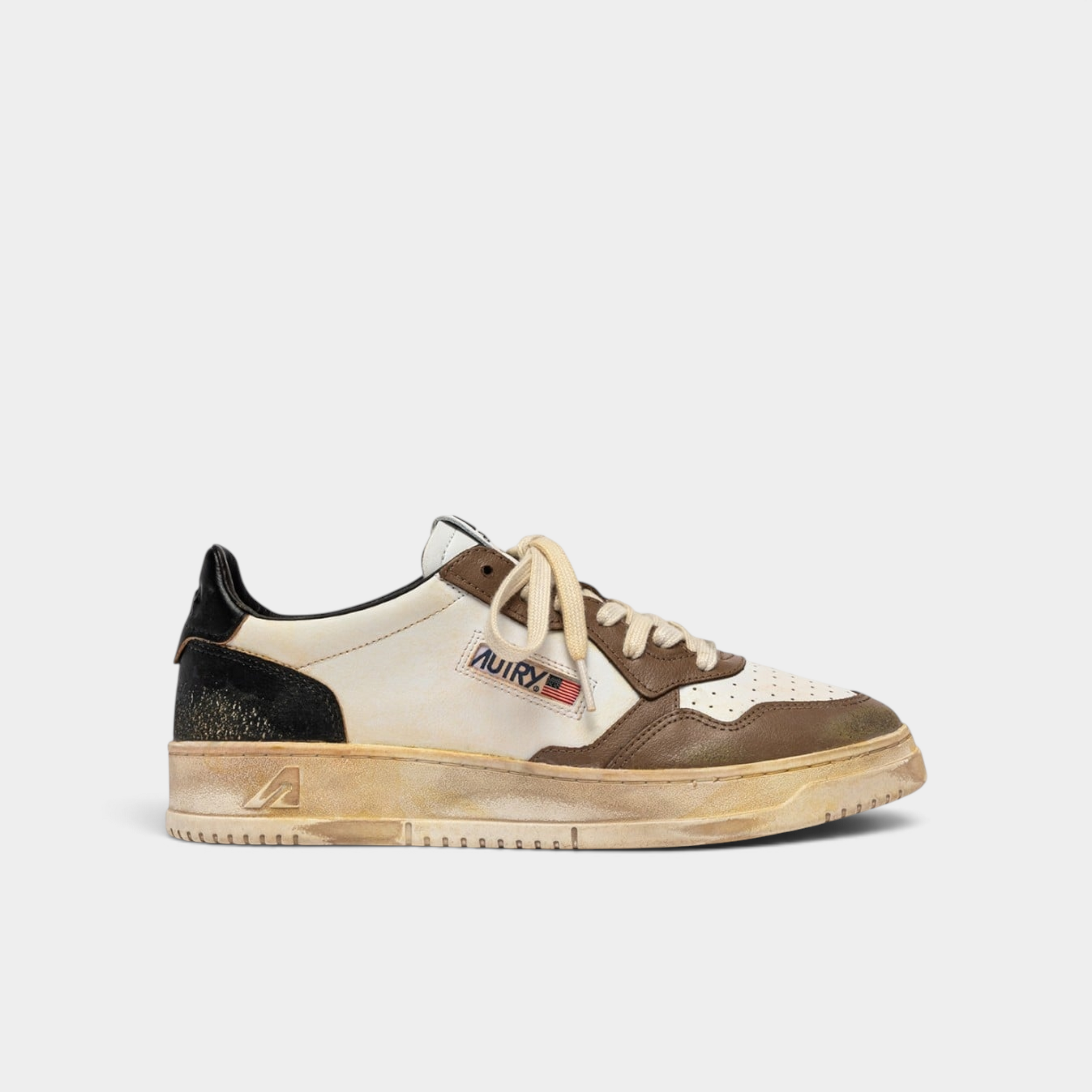 Autry Sneakers Medalist SuperVintage in pelle bicolor - Marrone e Nero
