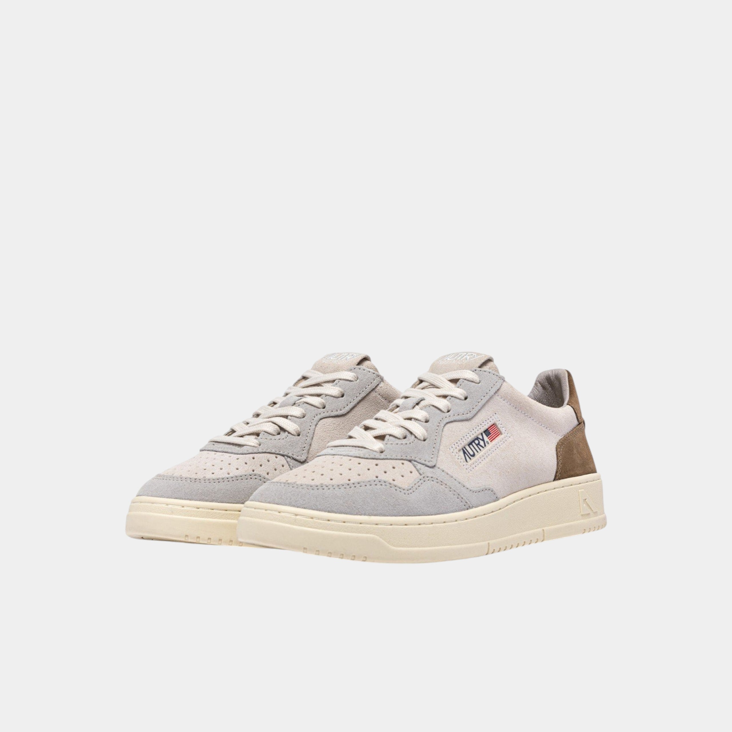 Autry Sneakers Medalist Tricolor in suede - Azzurro/Marrone