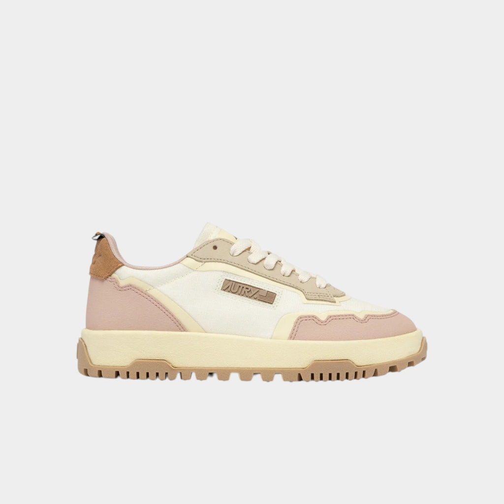 Autry Sneakers Wildpace in mesh e suede - Rosa/Panna