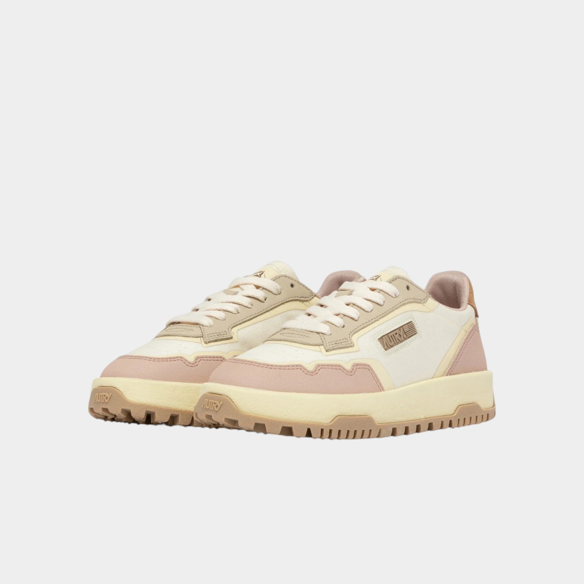 Autry Sneakers Wildpace in mesh e suede - Rosa/Panna