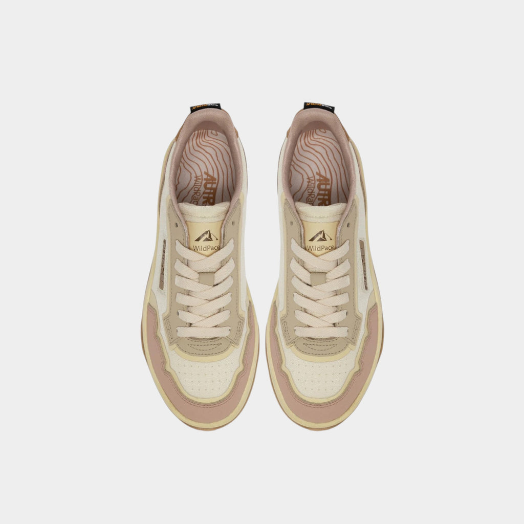 Autry Sneakers Wildpace in mesh e suede - Rosa/Panna