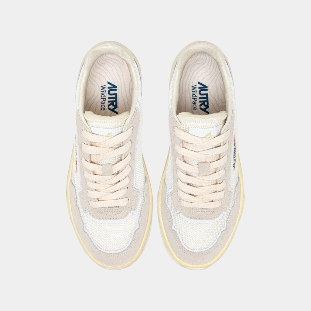 Autry Sneakers Wildpace in mesh e suede - Bianco