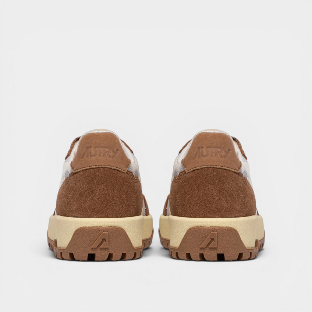 Autry Sneakers Wildpace in mesh e suede - Marrone e bianco