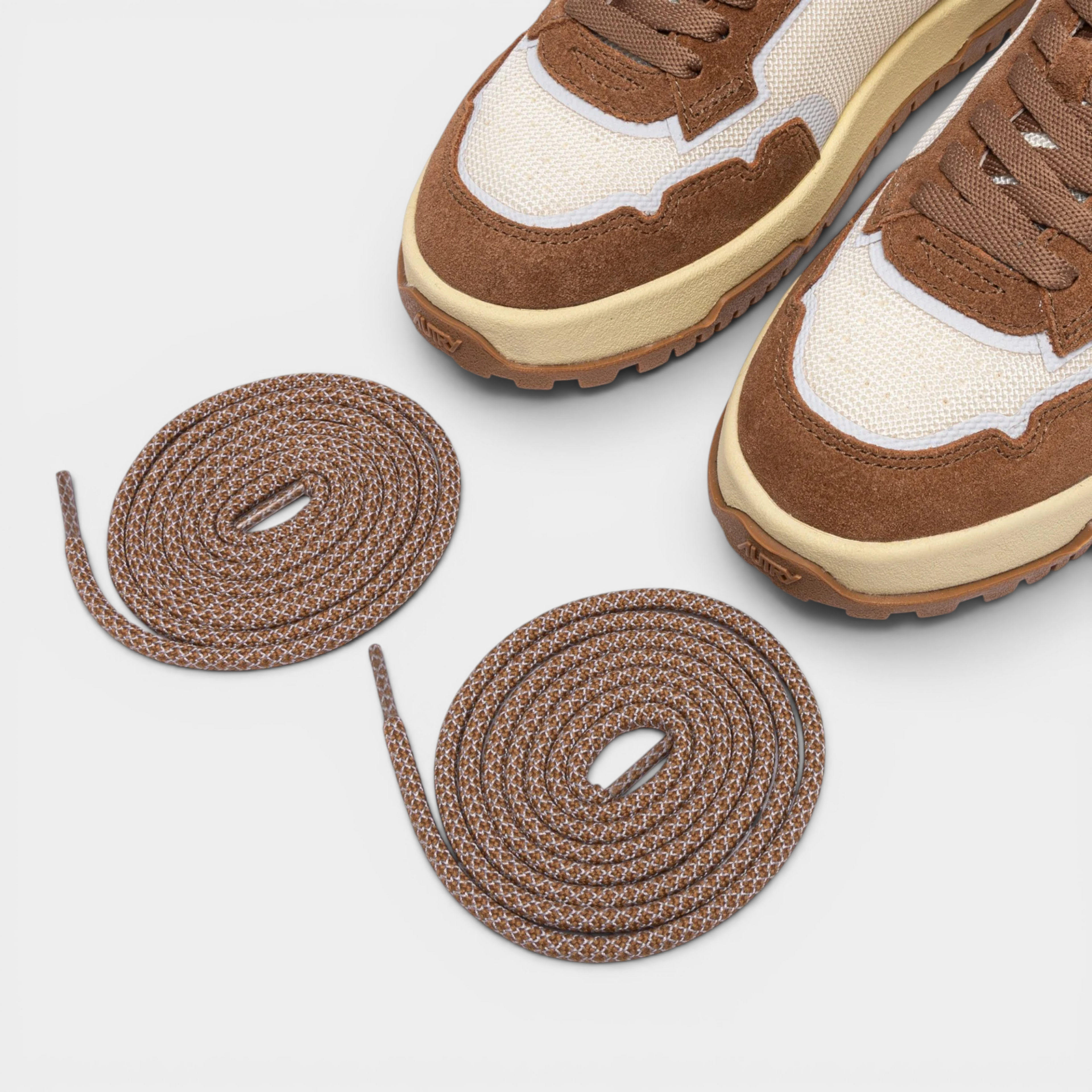 Autry Sneakers Wildpace in mesh e suede - Marrone e bianco