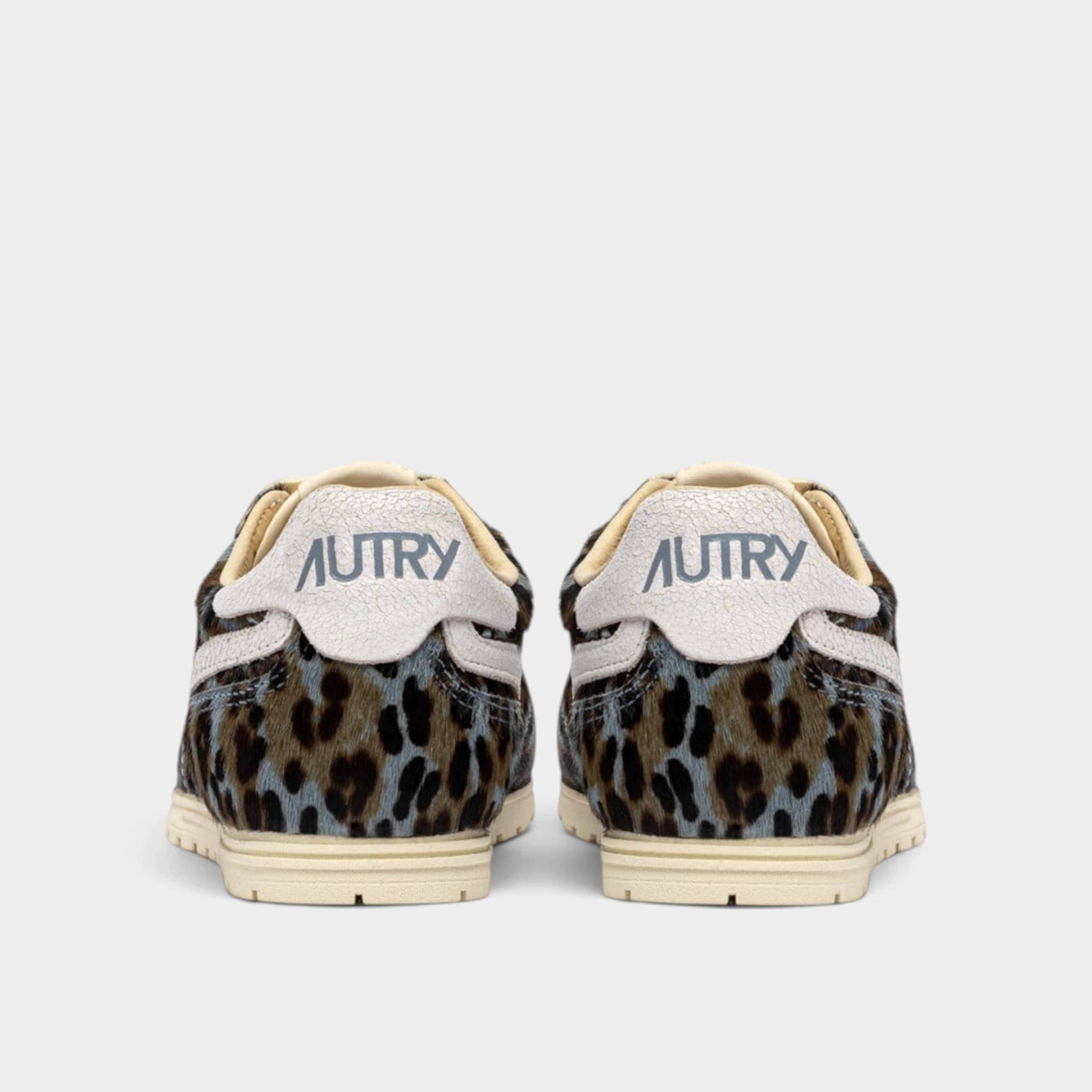 Autry Sneakers Windspin in cavallino Leopardato - Marrone e Azzurro