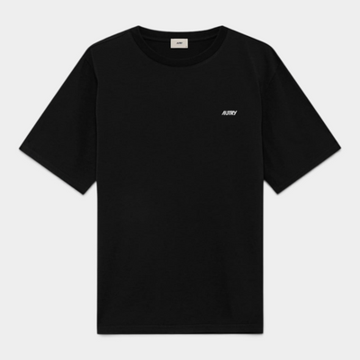 Autry Tee Shirt in cotone con logo ricamato - Nero