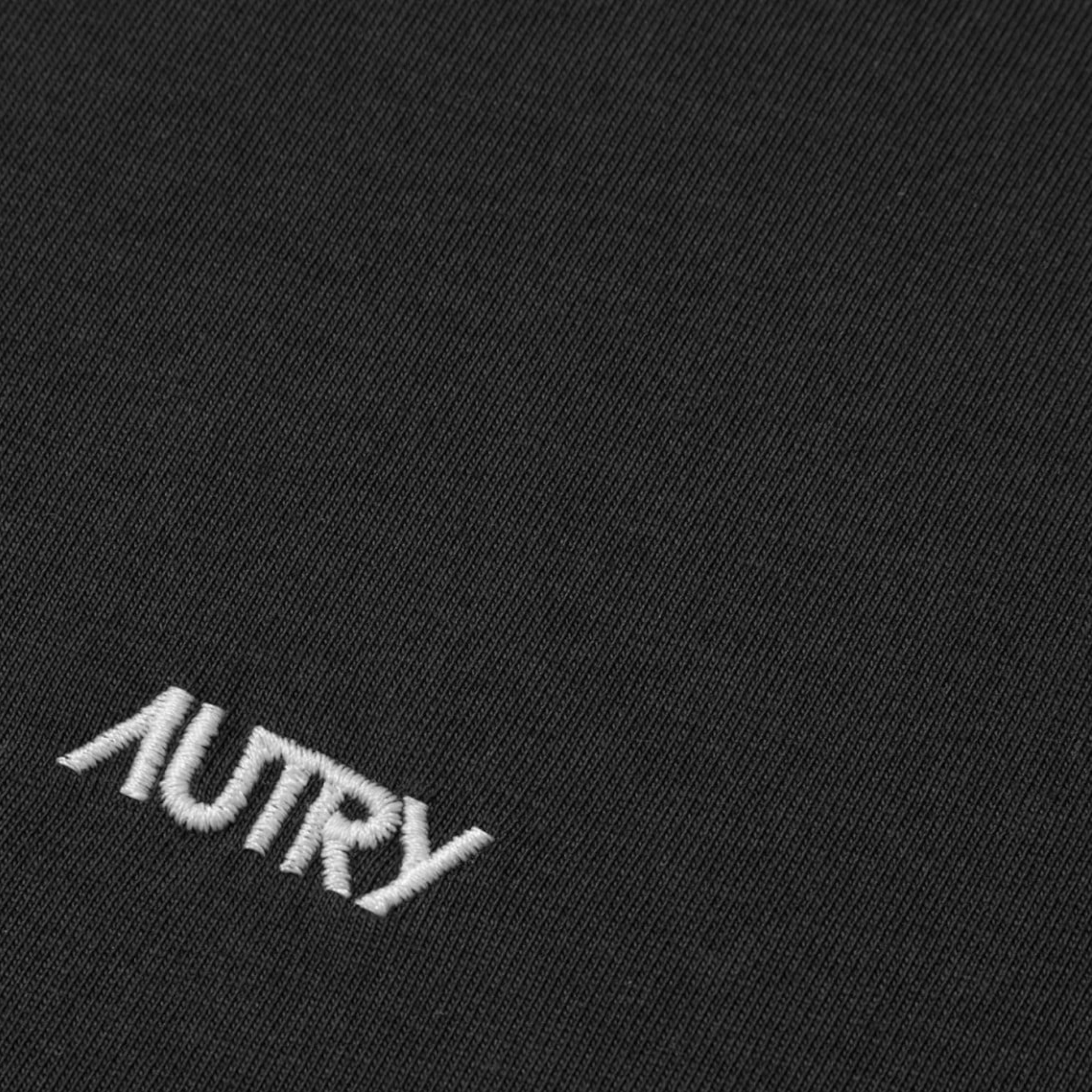 Autry Tee Shirt in cotone con logo ricamato - Nero