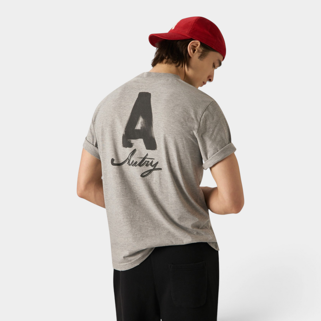 Autry Tee Shirt Heritage effetto used con stampa A - Grigio