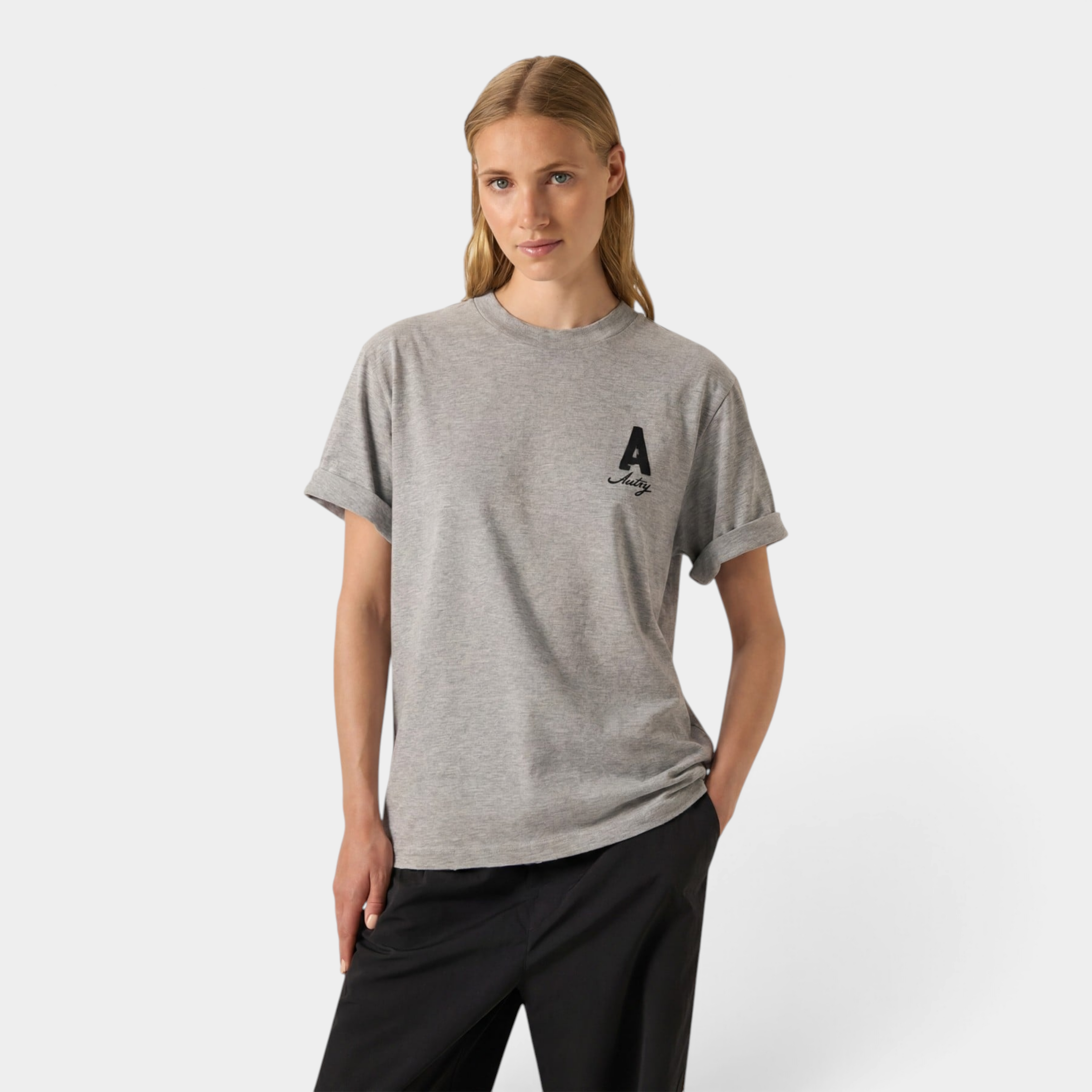 Autry Tee Shirt Heritage effetto used con stampa A - Grigio