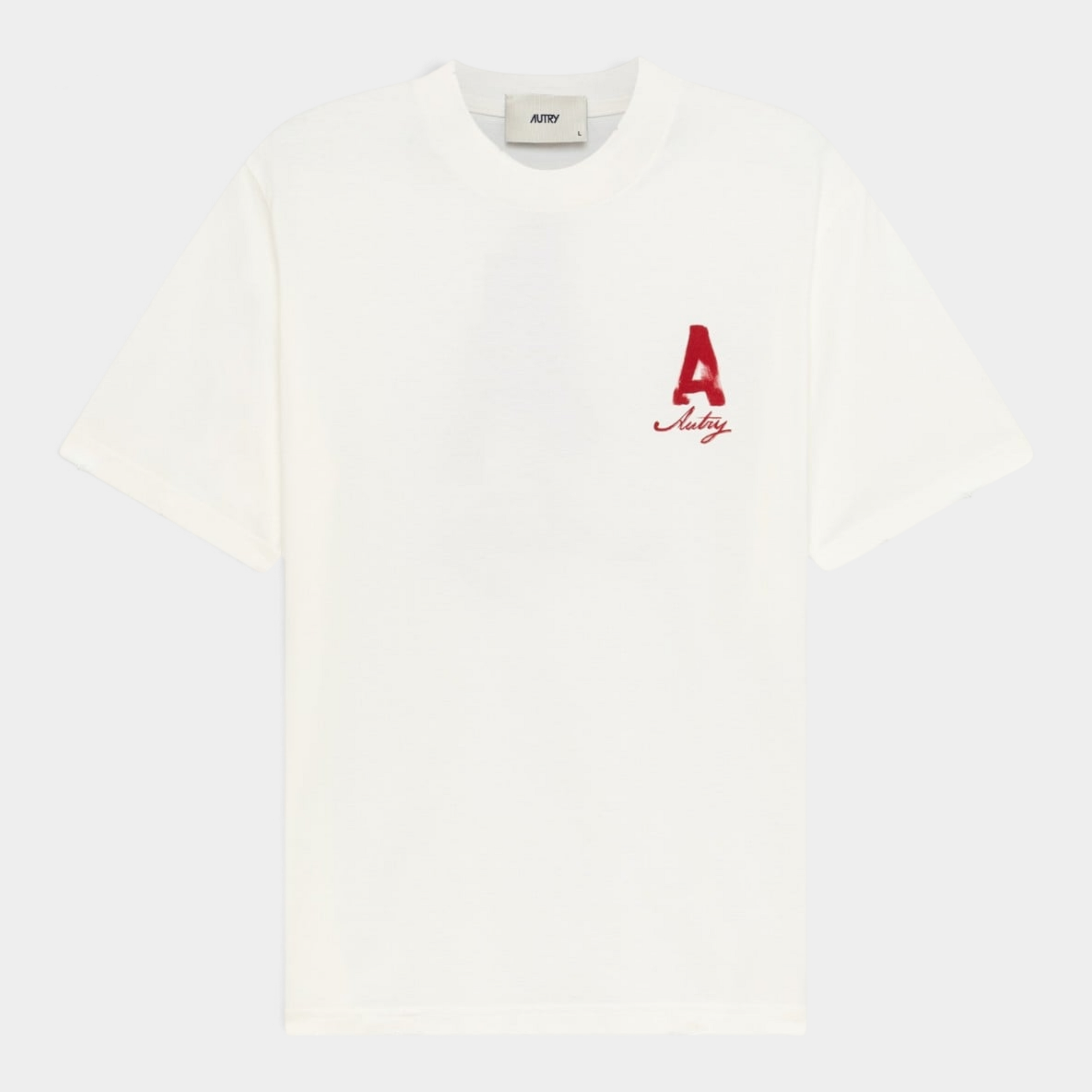Autry Tee Shirt Heritage effetto used con stampa A - Panna
