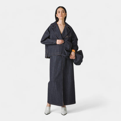 OOF WEAR Oof Wear Trench corto in denim - Blu scuro - Hubert Humangoods