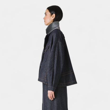 OOF WEAR Oof Wear Trench corto in denim - Blu scuro - Hubert Humangoods