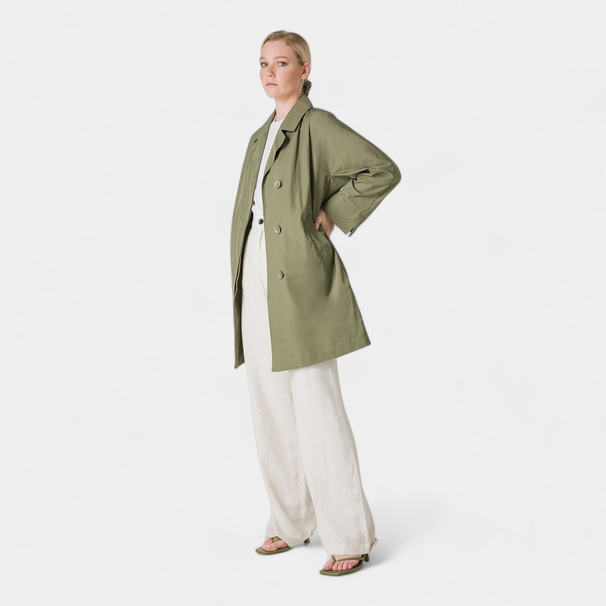 OOF WEAR Oof Wear Trench in nylon memory - Militare - Hubert Humangoods