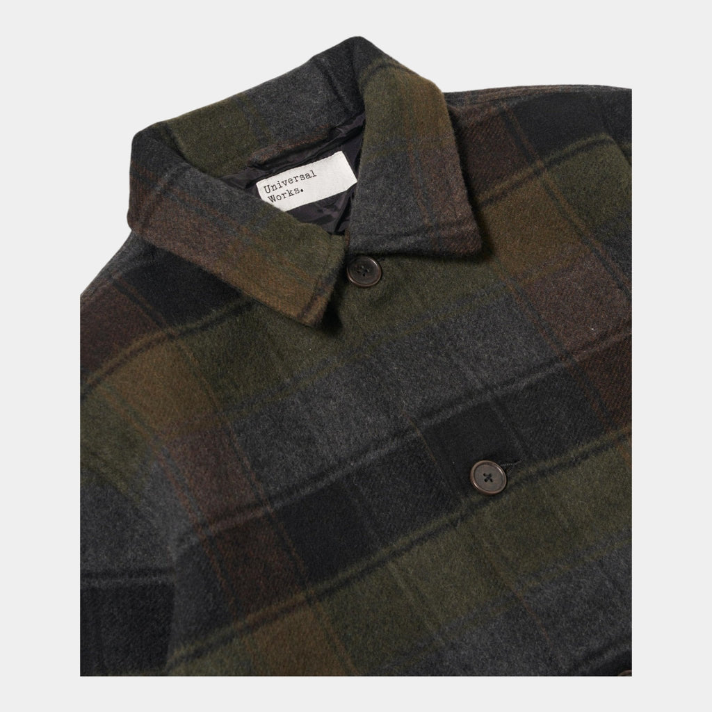 UNIVERSAL WORKS Universal Works Giacca Wayfarer in lana a quadri - Marrone/Nero - Hubert Humangoods