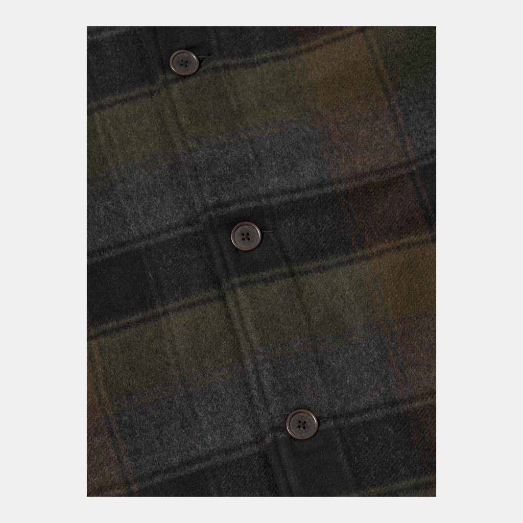 UNIVERSAL WORKS Universal Works Giacca Wayfarer in lana a quadri - Marrone/Nero - Hubert Humangoods