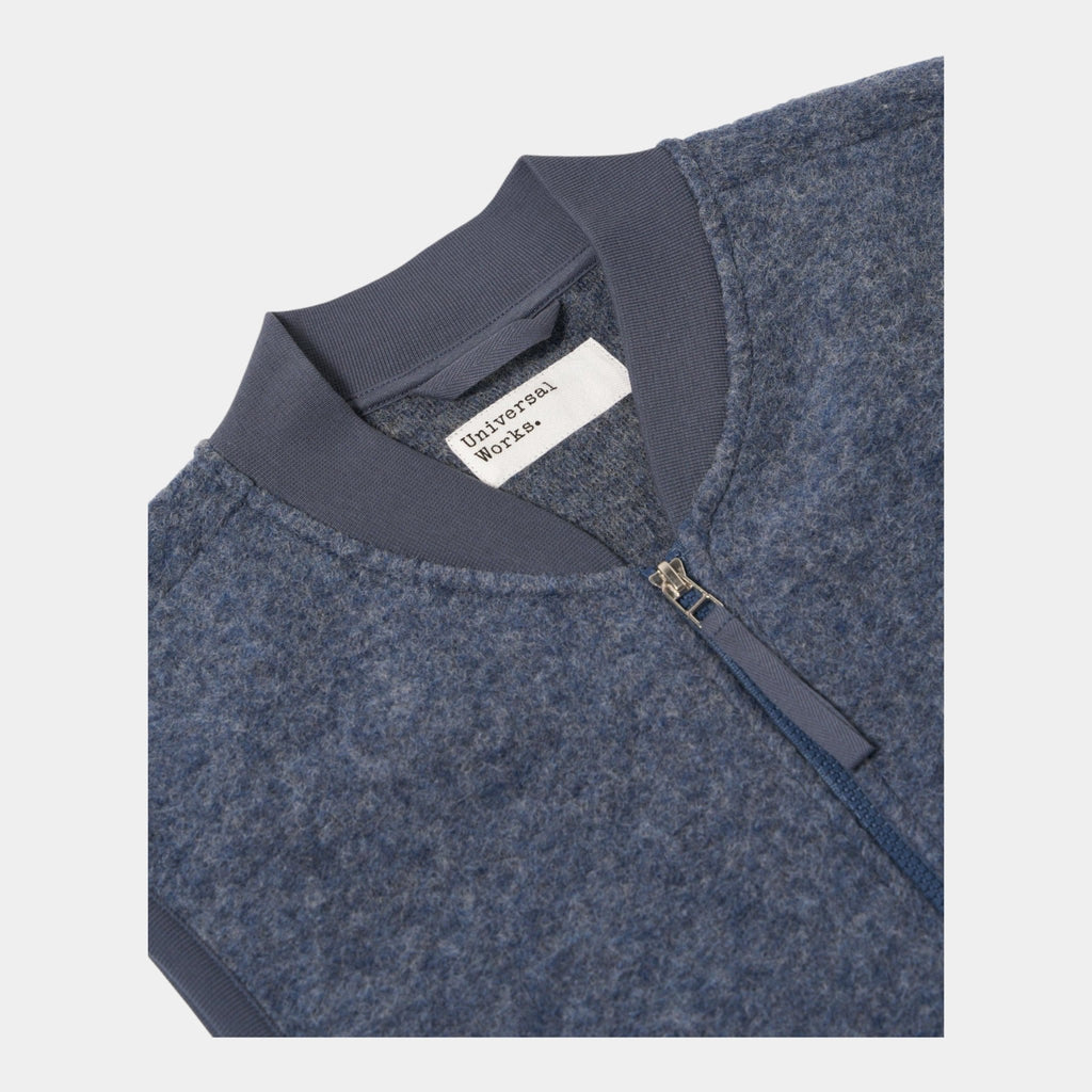 UNIVERSAL WORKS Universal Works Gilet in lana cotta - Azzurro - Hubert Humangoods