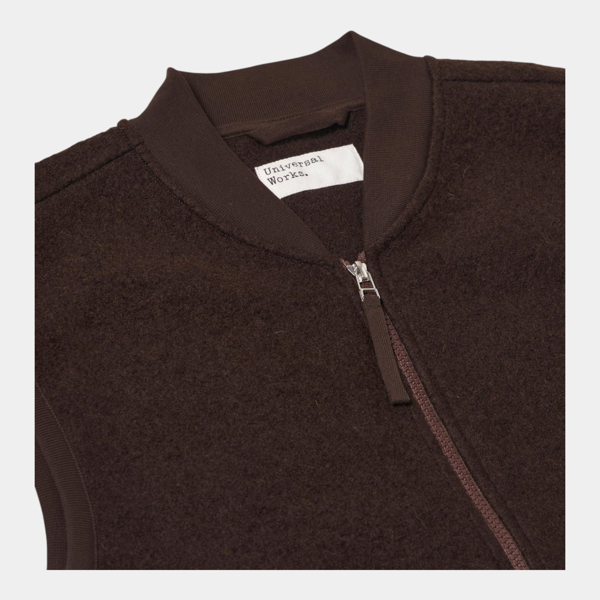 UNIVERSAL WORKS Universal Works Gilet in lana cotta - Marrone - Hubert Humangoods