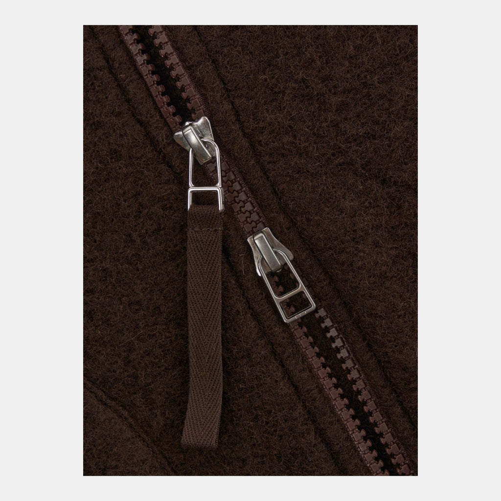 UNIVERSAL WORKS Universal Works Gilet in lana cotta - Marrone - Hubert Humangoods