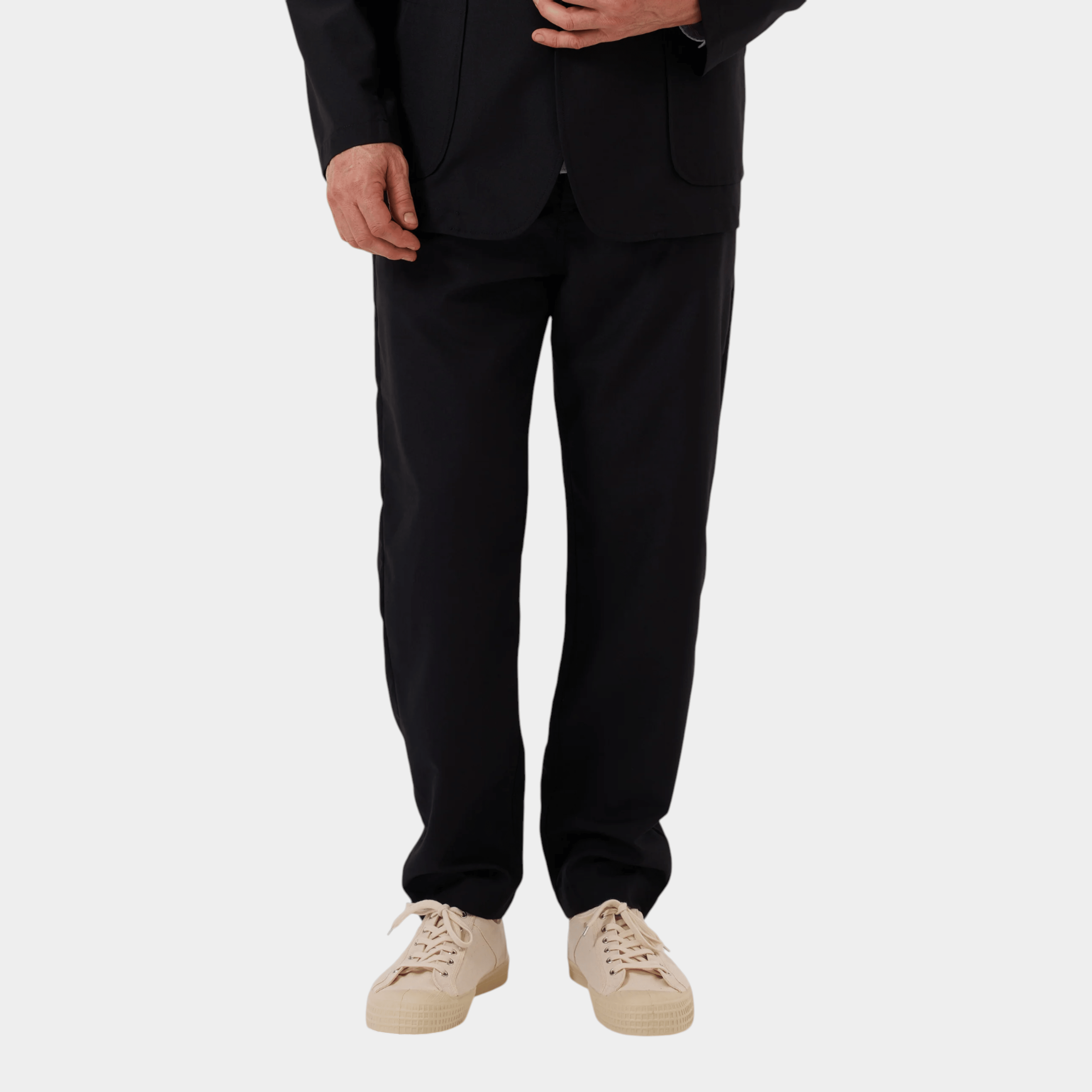 UNIVERSAL WORKS - Universal Works Pantalone Military chino fresco lana - Nero/2 - Hubert Humangoods