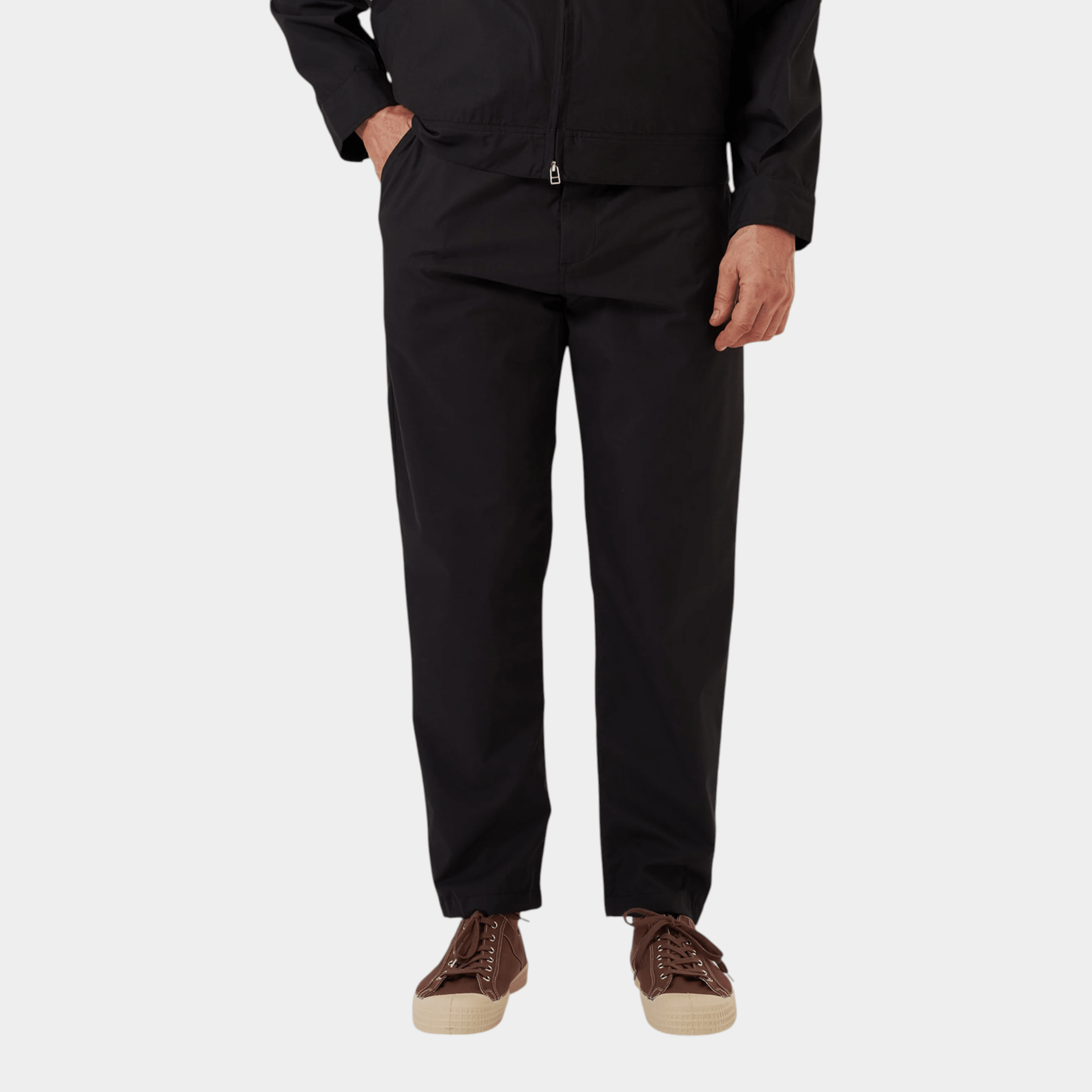 UNIVERSAL WORKS - Universal Works Pantalone Military chino in Polytech - Nero/2 - Hubert Humangoods