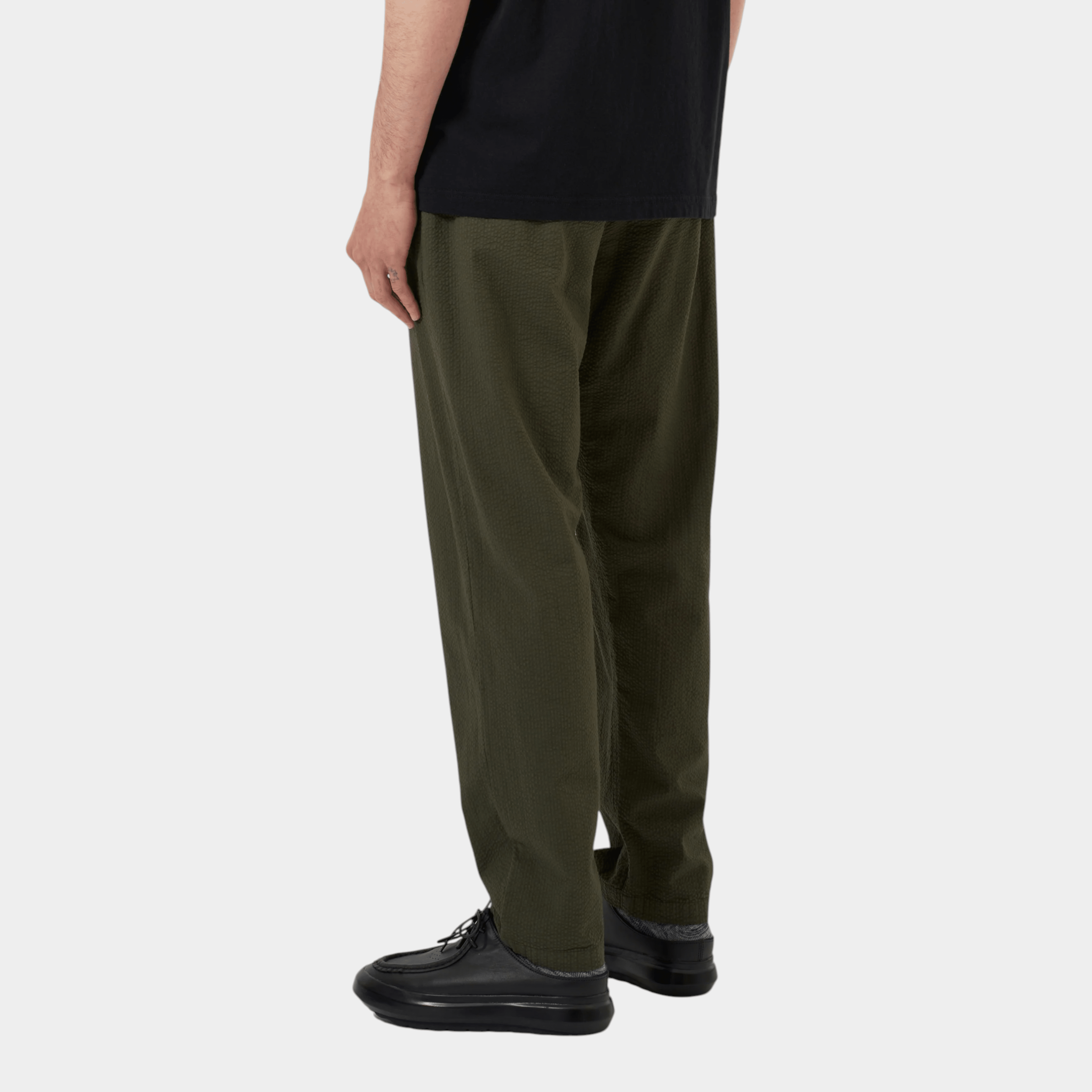 UNIVERSAL WORKS - Universal Works Pantalone Military chino Seersucker - Oliva/3 - Hubert Humangoods